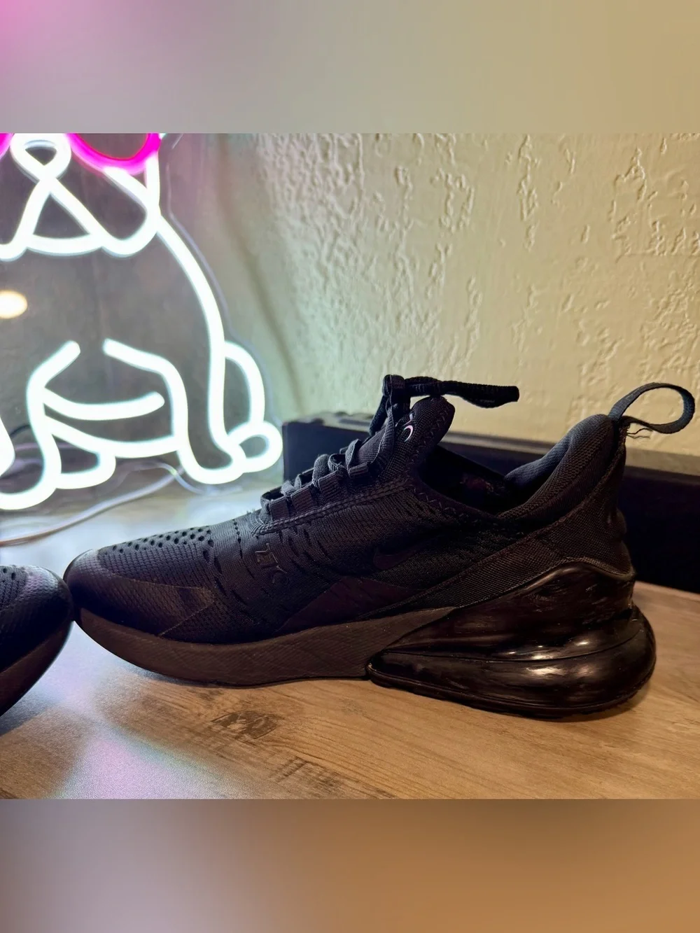 Nike Black Kids' Air Max Style Cushion Sneakers 4.5